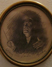 Alfred Prinz: Karikatur von Herbert von Karajan